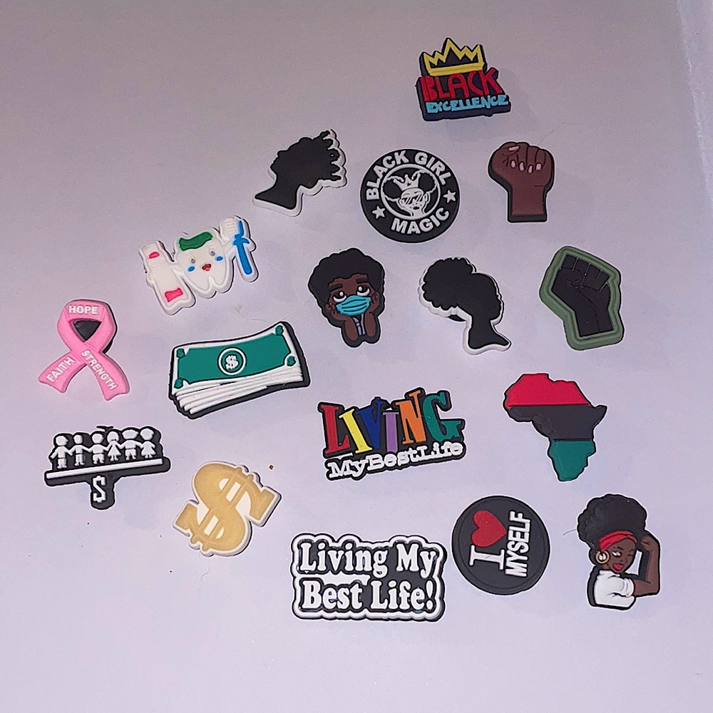 Black Excellence Croc Charms Jibbitz